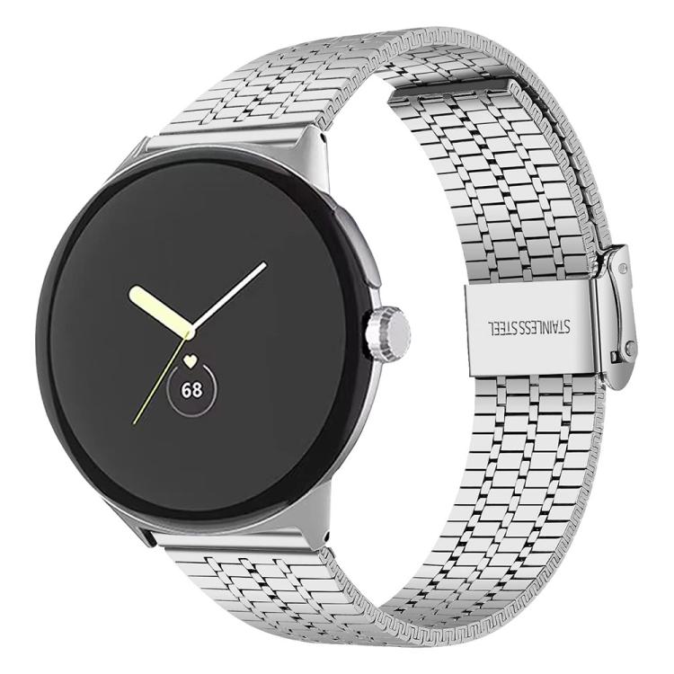 Pulseira de Relógio em Aço Inoxidável com Fivela de Sete Contas xDfind, para Google Pixel Watch 4 / Watch 3 45mm, para Google Pixel Watch 4 / 3 / 2 / 1 41mm