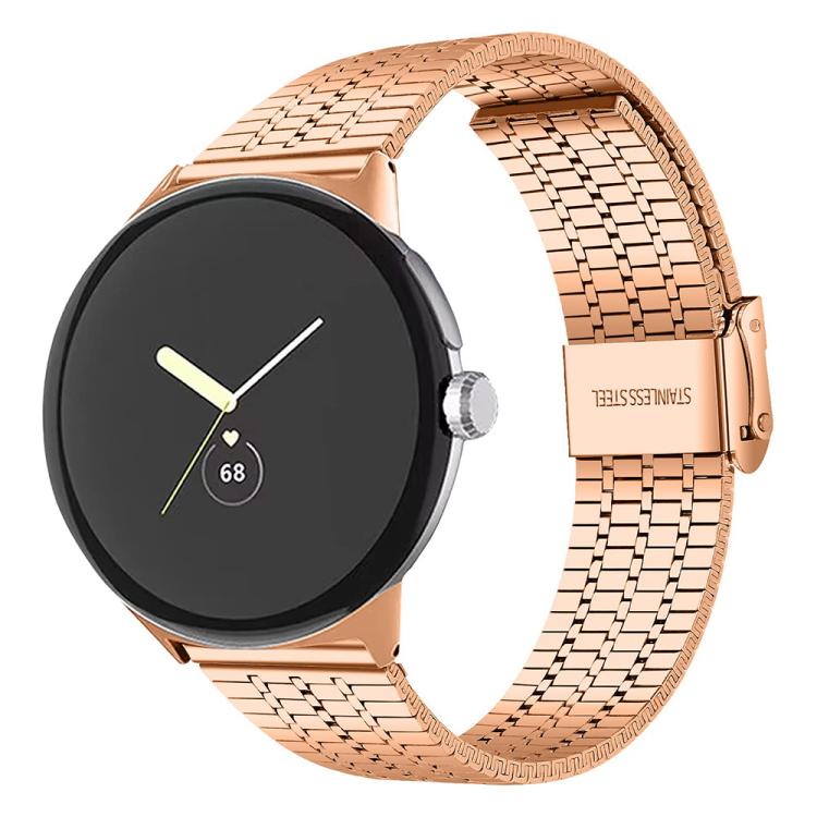 Pulseira de Relógio em Aço Inoxidável com Fivela de Sete Contas xDfind, para Google Pixel Watch 4 / Watch 3 45mm, para Google Pixel Watch 4 / 3 / 2 / 1 41mm