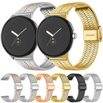 Pulseira de Relógio em Aço Inoxidável com Fivela de Sete Contas xDfind, para Google Pixel Watch 4 / Watch 3 45mm, para Google Pixel Watch 4 / 3 / 2 / 1 41mm