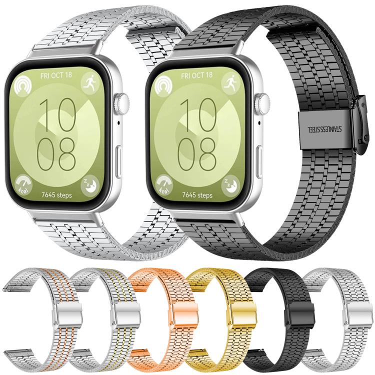 xDfind Seven Beads Buckle Stainless Steel Watch Band, For Huawei Watch Fit4 Pro / Fit4 / Fit3