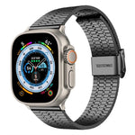 Pulseira de Relógio em Aço Inoxidável com Fivela Seven Beads xDfind, Para Apple Watch 42 / 44 / 45 / 46 / 49mm, Para Apple Watch 38 / 40 / 41 / S10 42mm