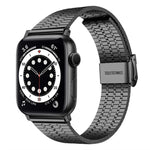 Pulseira de Relógio em Aço Inoxidável com Fivela Seven Beads xDfind, Para Apple Watch 42 / 44 / 45 / 46 / 49mm, Para Apple Watch 38 / 40 / 41 / S10 42mm