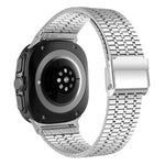 Correia de Aço Inoxidável xDfind com Fivela de Sete Contas, Para Samsung Galaxy Watch Ultra / Ultra 2025, Para Samsung Galaxy Watch8 / 8 Classic, Para Samsung Galaxy Watch 7 / 6 / 5 / FE
