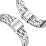 Correia de Aço Inoxidável xDfind com Fivela de Sete Contas, Para Samsung Galaxy Watch Ultra / Ultra 2025, Para Samsung Galaxy Watch8 / 8 Classic, Para Samsung Galaxy Watch 7 / 6 / 5 / FE