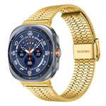 Correia de Aço Inoxidável xDfind com Fivela de Sete Contas, Para Samsung Galaxy Watch Ultra / Ultra 2025, Para Samsung Galaxy Watch8 / 8 Classic, Para Samsung Galaxy Watch 7 / 6 / 5 / FE