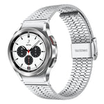 Correia de Aço Inoxidável xDfind com Fivela de Sete Contas, Para Samsung Galaxy Watch Ultra / Ultra 2025, Para Samsung Galaxy Watch8 / 8 Classic, Para Samsung Galaxy Watch 7 / 6 / 5 / FE
