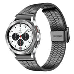 Correia de Aço Inoxidável xDfind com Fivela de Sete Contas, Para Samsung Galaxy Watch Ultra / Ultra 2025, Para Samsung Galaxy Watch8 / 8 Classic, Para Samsung Galaxy Watch 7 / 6 / 5 / FE