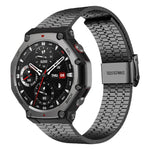 xDfind Seven Beads Buckle Stainless Steel Watch Band, For Amazfit T-Rex 3