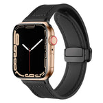 Pulseira de Relógio em Silicone com Padrão Crazy Horse e Fivela Magnética xDfind, Para Apple Watch 42 / 44 / 45 / 46 / 49mm, Para Apple Watch 38 / 40 / 41 / S10 42mm