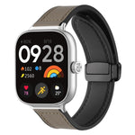 xDfind Crazy Horse Pattern Silicone Skin Magnetic Buckle Watch Band, For Xiaomi Band 10 Pro/9 Pro/Redmi Watch 6/5/4, For Redmi Watch 3 Active / Watch 3 Lite, For Redmi Watch 3