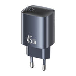 USAMS CC323 T66 Carregador Rápido GaN 45W USB-C / Type-C, Ficha UE, CC323