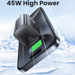 USAMS CC323 T66 Carregador Rápido GaN 45W USB-C / Type-C, Ficha UE, CC323
