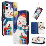 Christmas Series Buckle Leather Phone Case with Hand Strap, For iPhone 14 Pro Max, For iPhone SE 2022 / SE 2020 / 8 / 7, For iPhone 13 Pro Max, For iPhone 13 Pro, For iPhone 13 mini, For iPhone 12 Pro / 12, For iPhone 12 Pro Max, For iPhone 12 mini