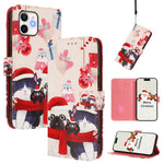 Christmas Series Buckle Leather Phone Case with Hand Strap, For iPhone 14 Pro Max, For iPhone SE 2022 / SE 2020 / 8 / 7, For iPhone 13 Pro Max, For iPhone 13 Pro, For iPhone 13 mini, For iPhone 12 Pro / 12, For iPhone 12 Pro Max, For iPhone 12 mini
