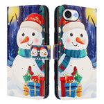 Capa de Couro com Fivela da Série de Natal e Alça de Mão, Para iPhone 17e / 16e, Para iPhone 17 Pro Max, Para iPhone 17 Pro, Para iPhone 17, Para iPhone Air, Para iPhone 16 Pro Max, Para iPhone 16 Pro, Para iPhone 16 Plus