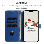 Capa de Couro com Fivela da Série de Natal e Alça de Mão, Para iPhone 17e / 16e, Para iPhone 17 Pro Max, Para iPhone 17 Pro, Para iPhone 17, Para iPhone Air, Para iPhone 16 Pro Max, Para iPhone 16 Pro, Para iPhone 16 Plus