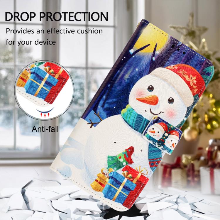 Capa de Couro com Fivela da Série de Natal e Alça de Mão, Para iPhone 17e / 16e, Para iPhone 17 Pro Max, Para iPhone 17 Pro, Para iPhone 17, Para iPhone Air, Para iPhone 16 Pro Max, Para iPhone 16 Pro, Para iPhone 16 Plus