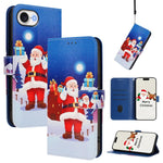 Capa de Couro com Fivela da Série de Natal e Alça de Mão, Para iPhone 17e / 16e, Para iPhone 17 Pro Max, Para iPhone 17 Pro, Para iPhone 17, Para iPhone Air, Para iPhone 16 Pro Max, Para iPhone 16 Pro, Para iPhone 16 Plus