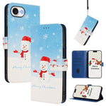 Capa de Couro com Fivela da Série de Natal e Alça de Mão, Para iPhone 17e / 16e, Para iPhone 17 Pro Max, Para iPhone 17 Pro, Para iPhone 17, Para iPhone Air, Para iPhone 16 Pro Max, Para iPhone 16 Pro, Para iPhone 16 Plus