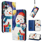 Capa de Couro com Fivela da Série de Natal e Alça de Mão, Para iPhone 17e / 16e, Para iPhone 17 Pro Max, Para iPhone 17 Pro, Para iPhone 17, Para iPhone Air, Para iPhone 16 Pro Max, Para iPhone 16 Pro, Para iPhone 16 Plus