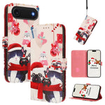 Capa de Couro com Fivela da Série de Natal e Alça de Mão, Para iPhone 17e / 16e, Para iPhone 17 Pro Max, Para iPhone 17 Pro, Para iPhone 17, Para iPhone Air, Para iPhone 16 Pro Max, Para iPhone 16 Pro, Para iPhone 16 Plus