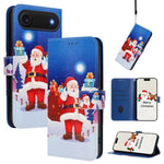 Capa de Couro com Fivela da Série de Natal e Alça de Mão, Para iPhone 17e / 16e, Para iPhone 17 Pro Max, Para iPhone 17 Pro, Para iPhone 17, Para iPhone Air, Para iPhone 16 Pro Max, Para iPhone 16 Pro, Para iPhone 16 Plus