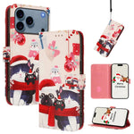 Capa de Couro com Fivela da Série de Natal e Alça de Mão, Para iPhone 17e / 16e, Para iPhone 17 Pro Max, Para iPhone 17 Pro, Para iPhone 17, Para iPhone Air, Para iPhone 16 Pro Max, Para iPhone 16 Pro, Para iPhone 16 Plus
