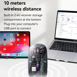 Rato Sem Fios Bluetooth de Modo Duplo Transparente Yesido KB29, KB29 (Branco), KB29 (Preto)