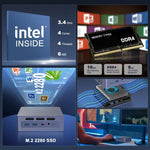 GXMO N9(N95) Mini Computador Windows 11 Intel ADL-N N95 Processador de 4 Núcleos, 16GB+512GB