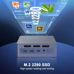 GXMO N9(N95) Mini Computador Windows 11 Intel ADL-N N95 Processador de 4 Núcleos, 16GB+512GB