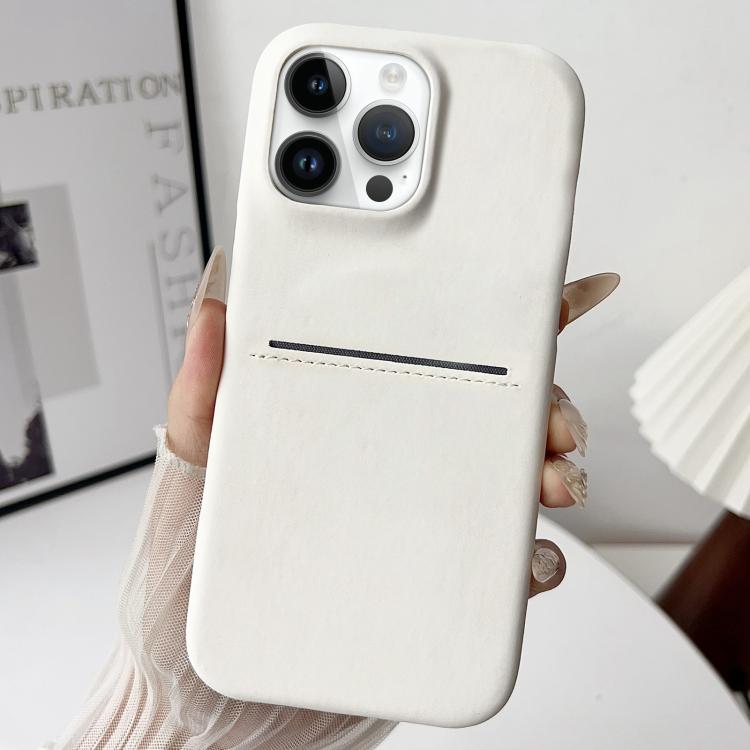 Capa de Telefone com Textura de Pele de Carneiro e Slot para Cartões, para iPhone 12 / 12 Pro, para iPhone 12 Pro Max