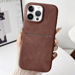 Capa de Telefone com Textura de Pele de Carneiro e Slot para Cartões, para iPhone 12 / 12 Pro, para iPhone 12 Pro Max