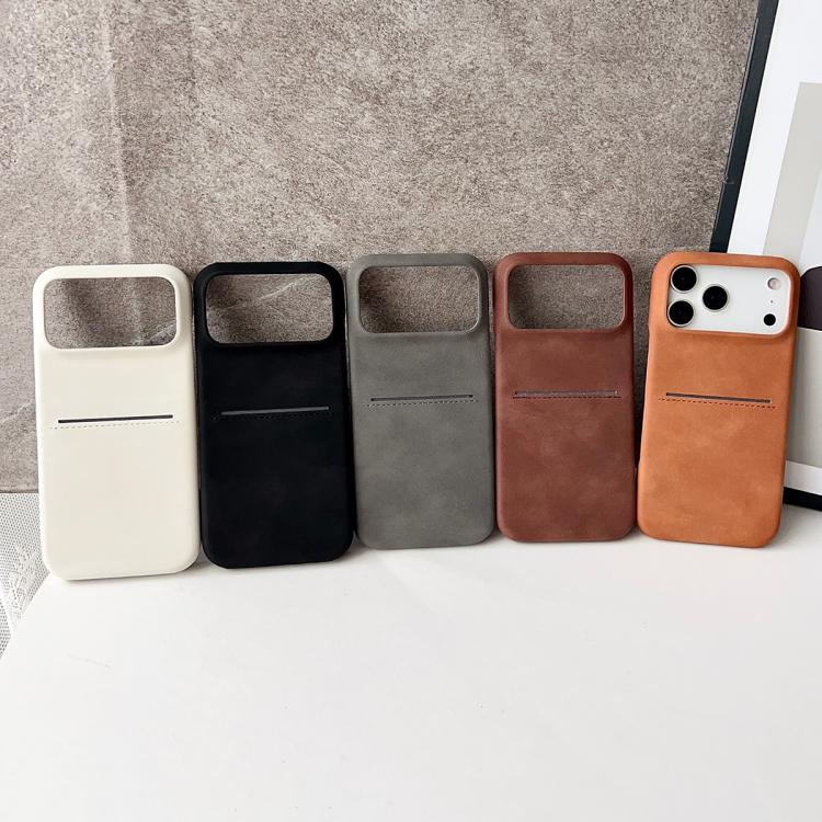 Capa de Telefone com Textura de Pele de Carneiro e Slot para Cartões, para iPhone 12 / 12 Pro, para iPhone 12 Pro Max