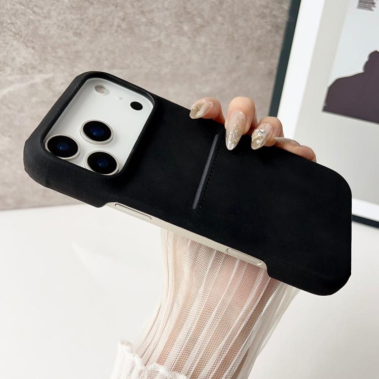 Capa de Telefone com Textura de Pele de Carneiro e Slot para Cartões, para iPhone 12 / 12 Pro, para iPhone 12 Pro Max