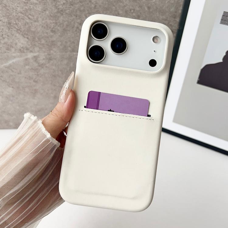 Capa de Telefone com Textura de Pele de Carneiro e Slot para Cartões, para iPhone 12 / 12 Pro, para iPhone 12 Pro Max