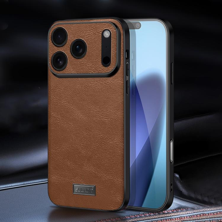 Capa para Telemóvel SULADA Híbrida em TPU Antichoque Feita à Mão em Couro, Para iPhone 17 Pro Max, Para iPhone 17 Pro, Para iPhone 17, Para iPhone Air