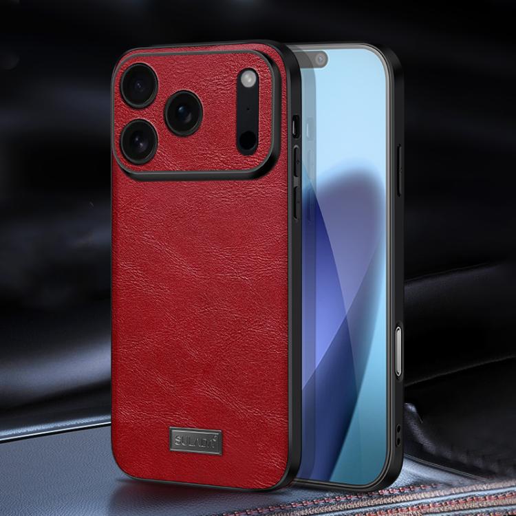 Capa para Telemóvel SULADA Híbrida em TPU Antichoque Feita à Mão em Couro, Para iPhone 17 Pro Max, Para iPhone 17 Pro, Para iPhone 17, Para iPhone Air