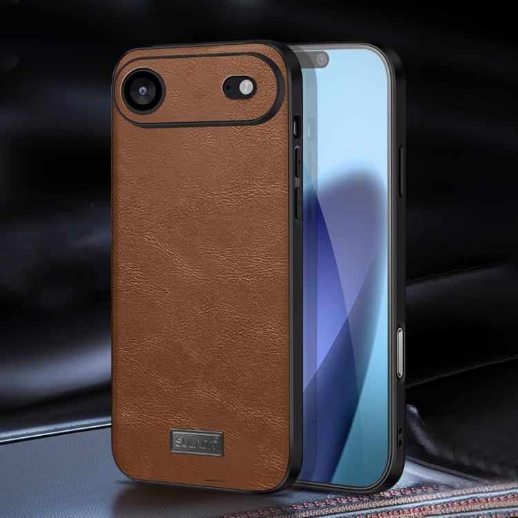 Capa para Telemóvel SULADA Híbrida em TPU Antichoque Feita à Mão em Couro, Para iPhone 17 Pro Max, Para iPhone 17 Pro, Para iPhone 17, Para iPhone Air