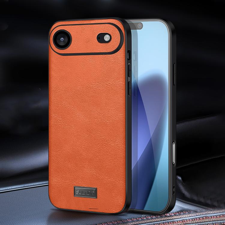 Capa para Telemóvel SULADA Híbrida em TPU Antichoque Feita à Mão em Couro, Para iPhone 17 Pro Max, Para iPhone 17 Pro, Para iPhone 17, Para iPhone Air