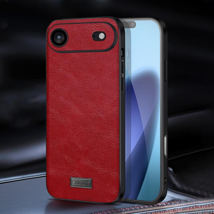 Capa para Telemóvel SULADA Híbrida em TPU Antichoque Feita à Mão em Couro, Para iPhone 17 Pro Max, Para iPhone 17 Pro, Para iPhone 17, Para iPhone Air