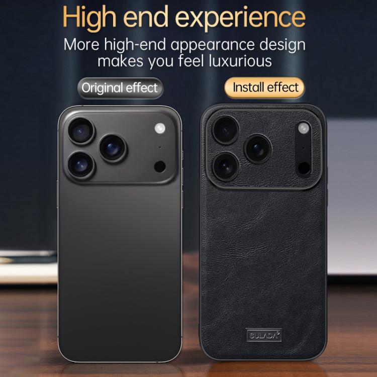 Capa para Telemóvel SULADA Híbrida em TPU Antichoque Feita à Mão em Couro, Para iPhone 17 Pro Max, Para iPhone 17 Pro, Para iPhone 17, Para iPhone Air