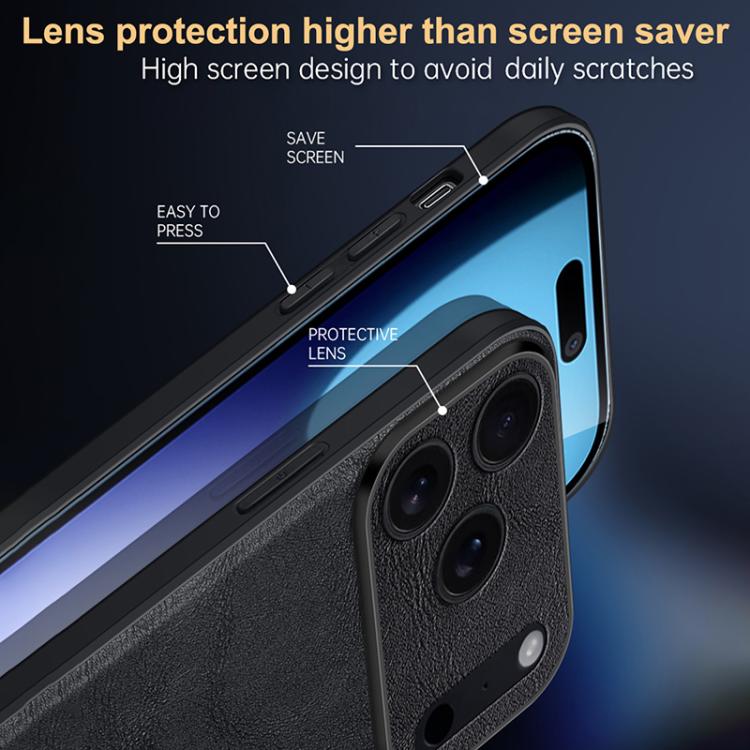Capa para Telemóvel SULADA Híbrida em TPU Antichoque Feita à Mão em Couro, Para iPhone 17 Pro Max, Para iPhone 17 Pro, Para iPhone 17, Para iPhone Air