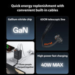 Carregador Rápido Yesido YC99 40W com Cabo Telescópico Type-C, YC99