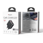 Yesido YC144C 65W Three-port Fast Charger with 1m Type-C Cable, YC144C