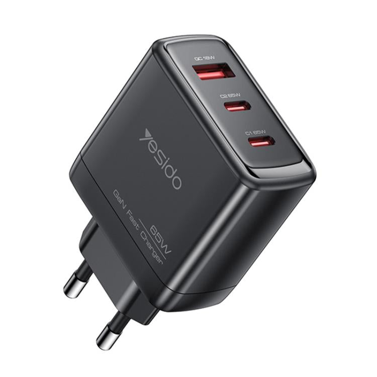 Yesido YC144 Carregador Rápido de Três Portas 65W, YC144