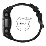 xDfind Solid Color Black Buckle Silicone Watch Band, For Amazfit T-Rex 3