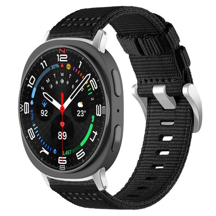 Pulseira de Relógio em Nylon de Duas Secções, Para Samsung Galaxy Watch Ultra / Ultra 2025, Para Samsung Galaxy Watch8 / 8 Classic, Para Samsung Galaxy Watch 7 / 6 / 5 / FE