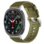 Pulseira de Relógio em Nylon de Duas Secções, Para Samsung Galaxy Watch Ultra / Ultra 2025, Para Samsung Galaxy Watch8 / 8 Classic, Para Samsung Galaxy Watch 7 / 6 / 5 / FE