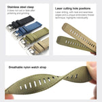Pulseira de Relógio em Nylon de Duas Secções, Para Samsung Galaxy Watch Ultra / Ultra 2025, Para Samsung Galaxy Watch8 / 8 Classic, Para Samsung Galaxy Watch 7 / 6 / 5 / FE