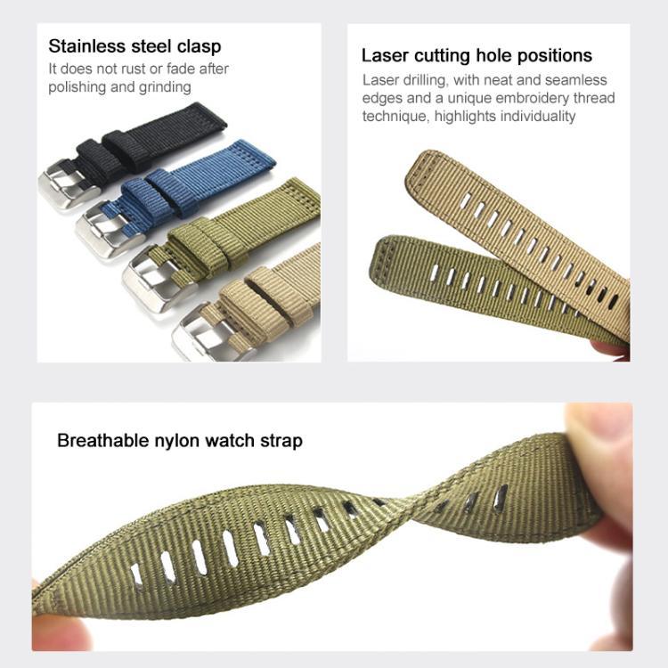 Pulseira de Relógio em Nylon de Duas Secções, Para Samsung Galaxy Watch Ultra / Ultra 2025, Para Samsung Galaxy Watch8 / 8 Classic, Para Samsung Galaxy Watch 7 / 6 / 5 / FE